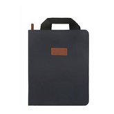 AMS-PNFO 302 Dosse A4 Portfolio with Handle Navy-Brown - Al Masam Stationery LLC